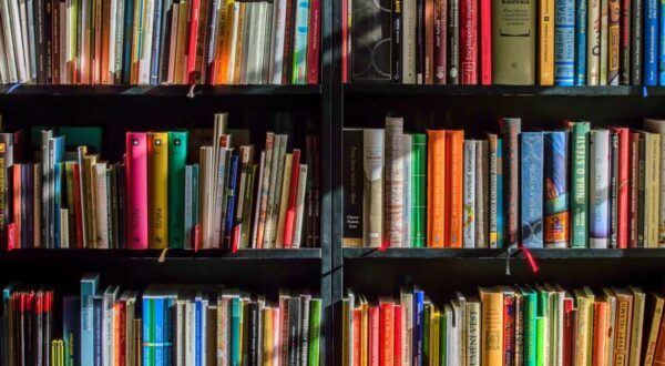 shelves of books