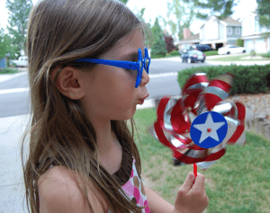 little girl with pinwheel