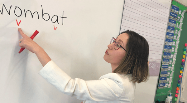 Peggy Price at board