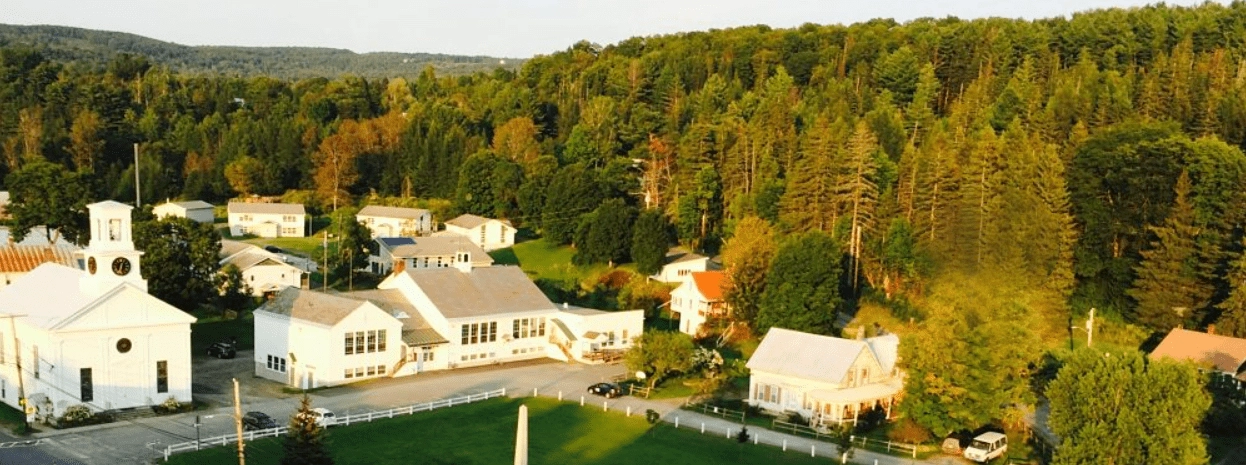 Arial view of Cabot school
