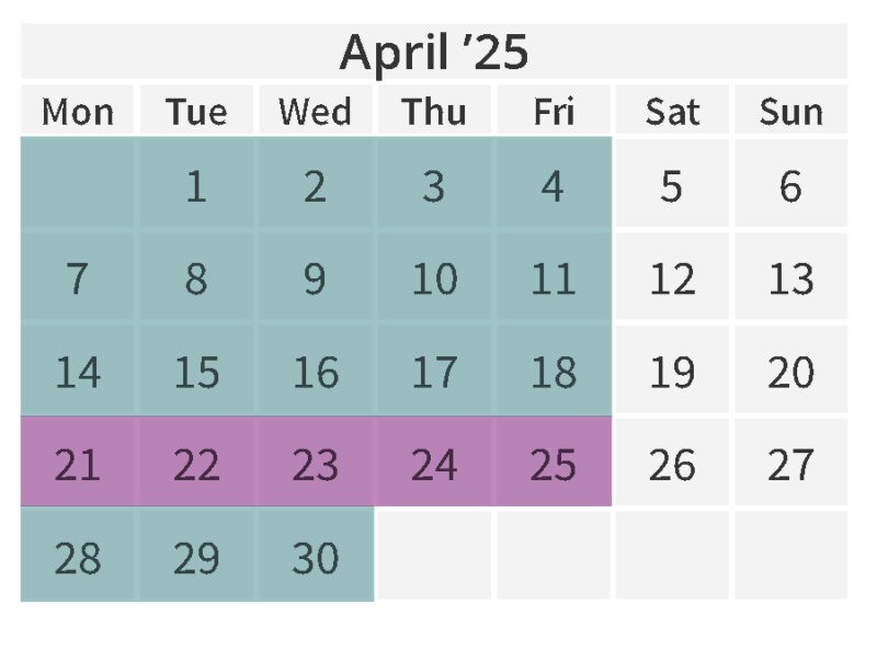 Academic Calendar Stern Center for Language and Learning