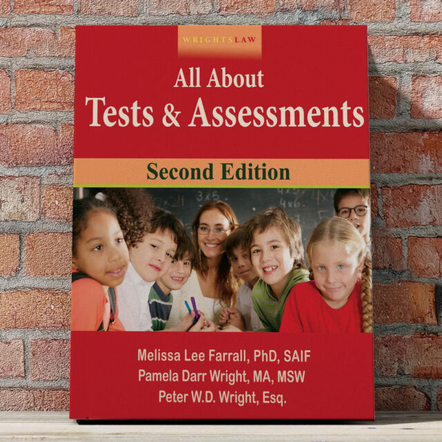 Book titled All About Tests and Assessments