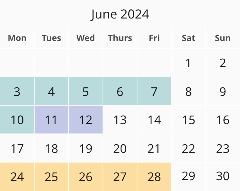 June 2024 Academic Calendar