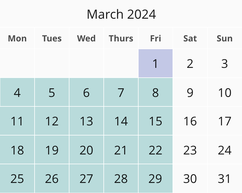 March 2024 Academic Calendar