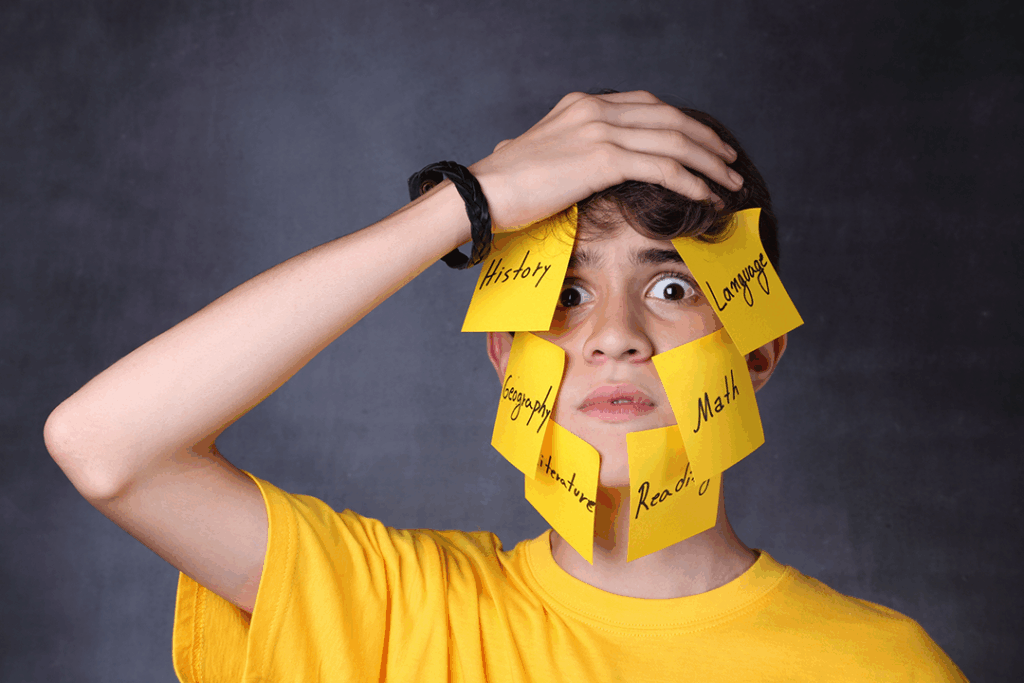 overwhelmed student